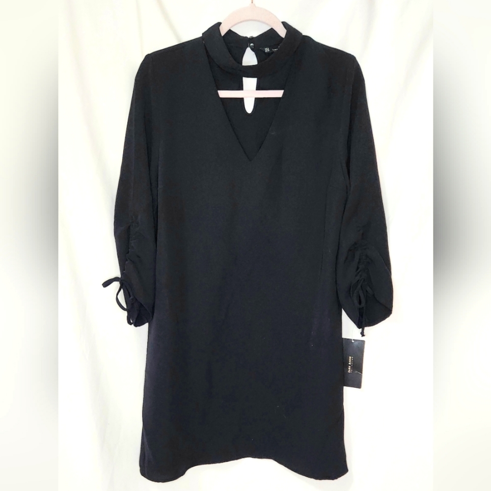 Zara Navy Collared Sheath Dress size XL